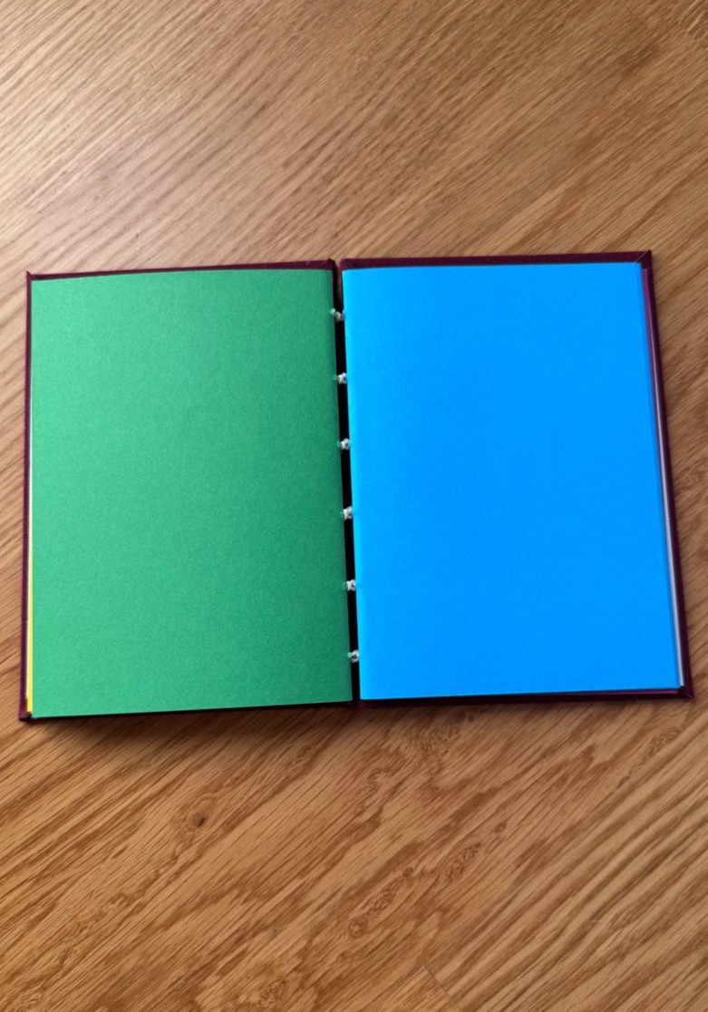 A6 Coptic - garnet multicolor
