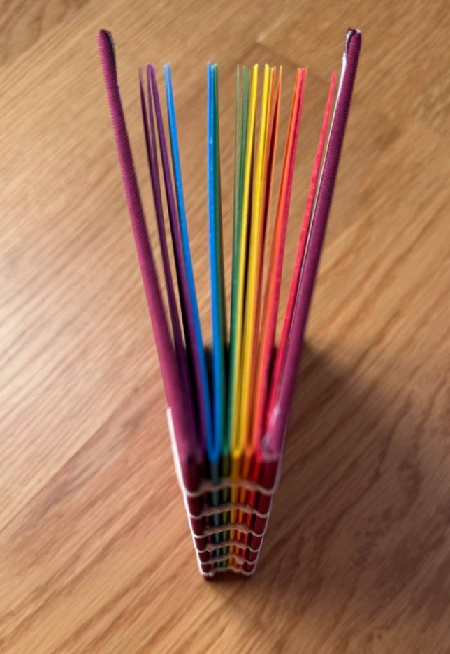 A6 Coptic - garnet multicolor