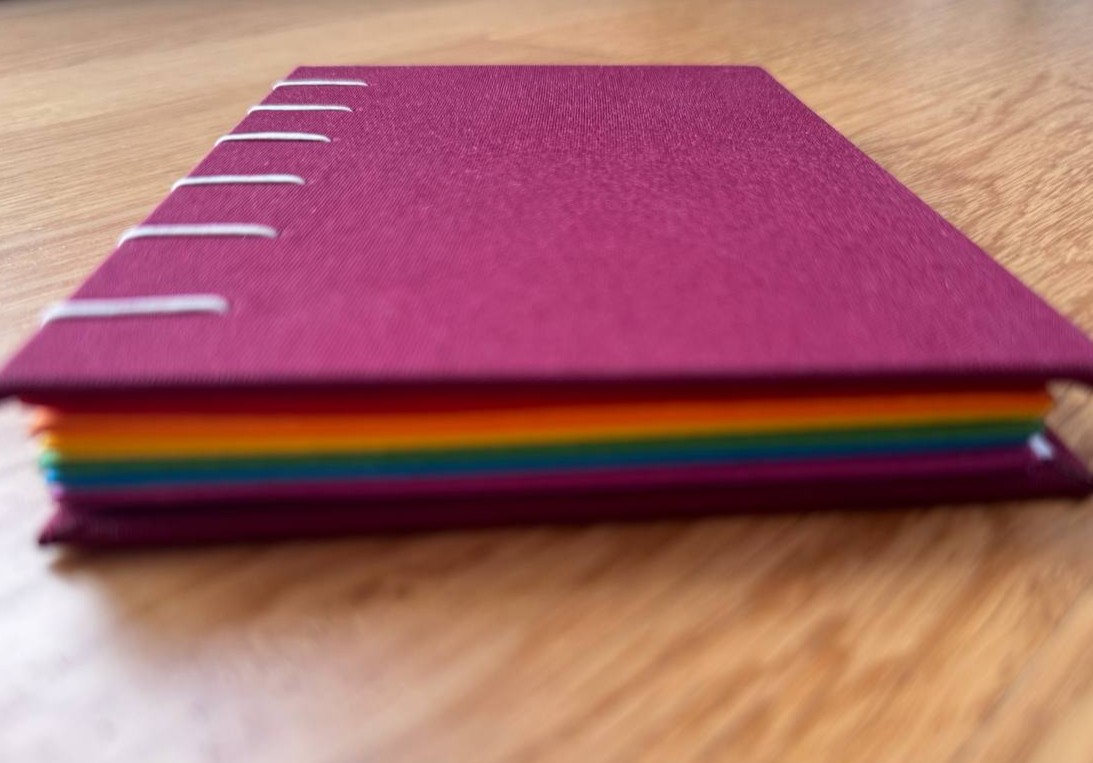 A6 Coptic - garnet multicolor