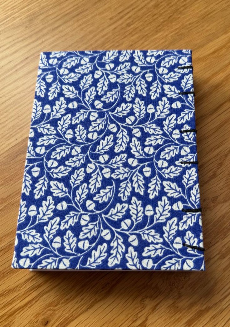 A6 Coptic - leaves print