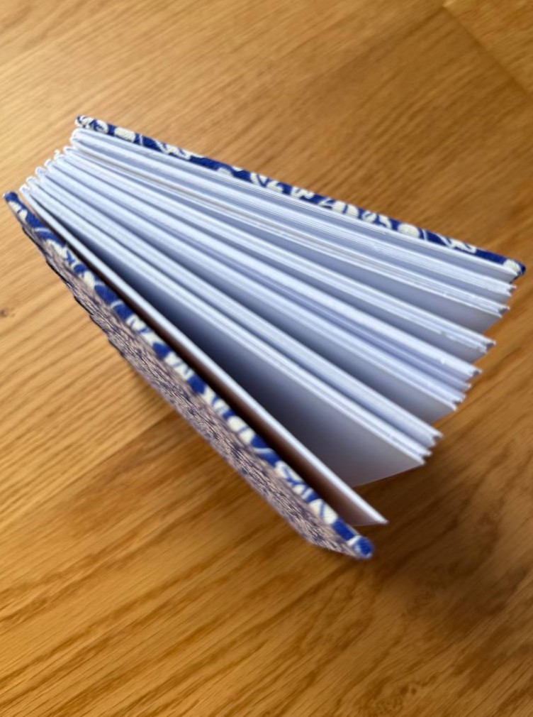 A6 Coptic - leaves print