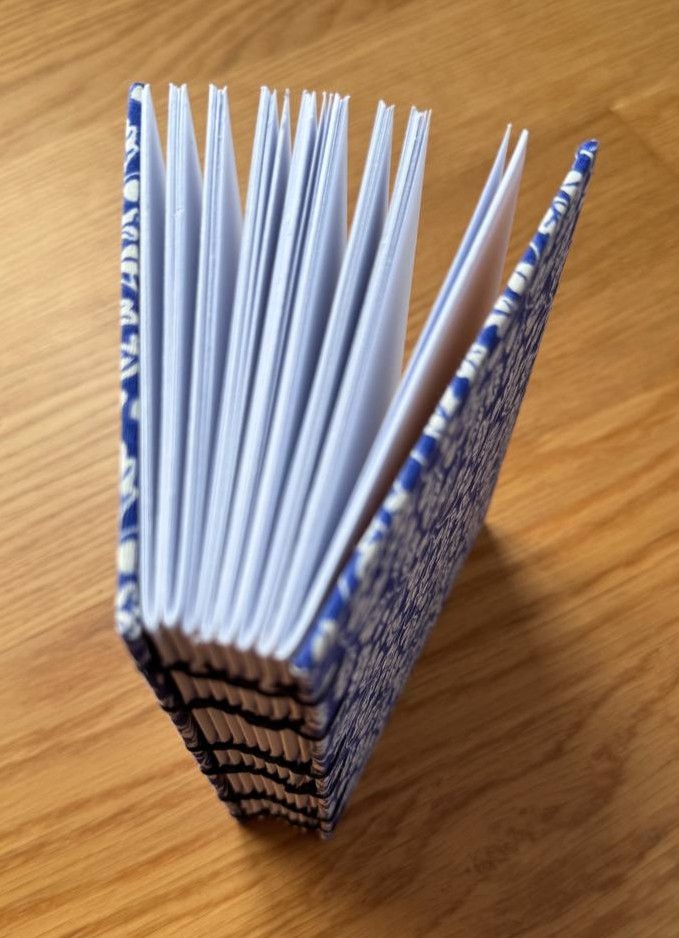 A6 Coptic - leaves print